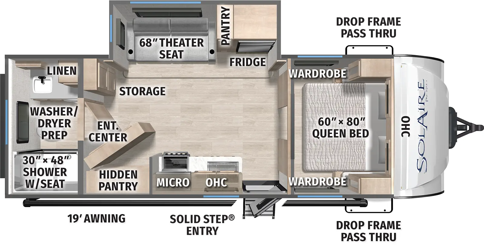 Solaire Ultra Lite 2420RBS Floorplan